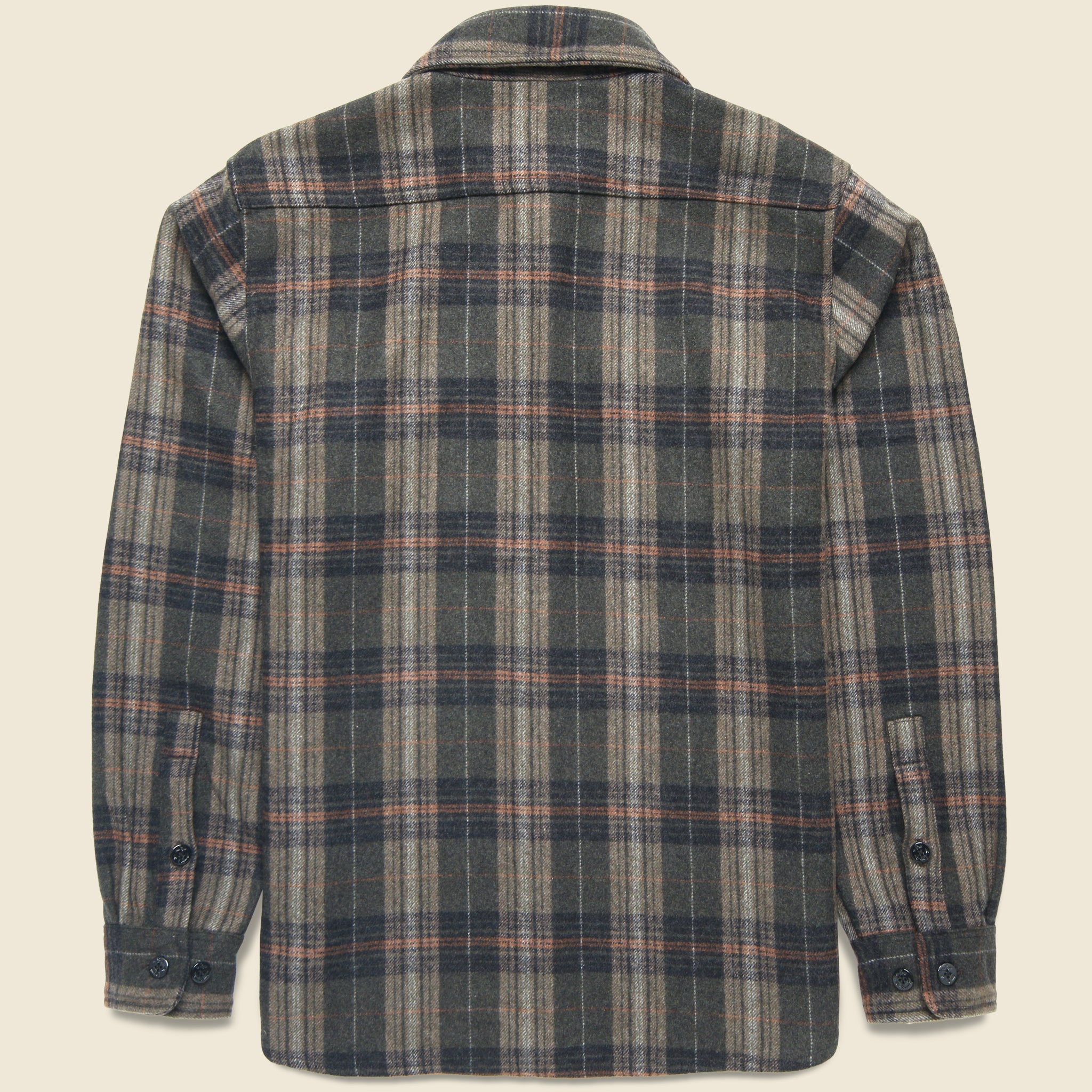 CPO Wool Shirt - Olive Plaid - Schott - STAG Provisions - Tops - L/S Woven - Overshirt