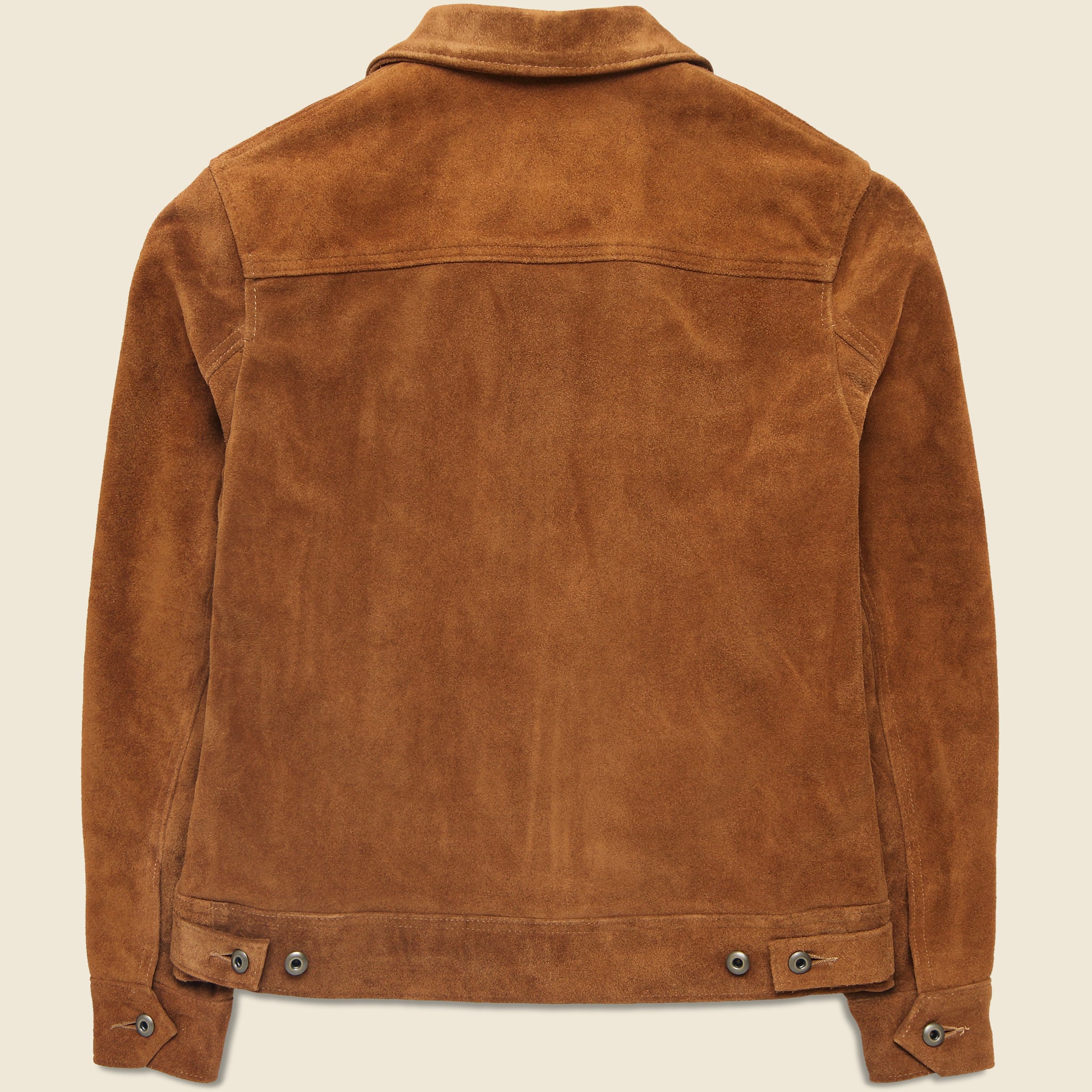 
                          Suede Unlined Trucker Jacket - Saddle
                        