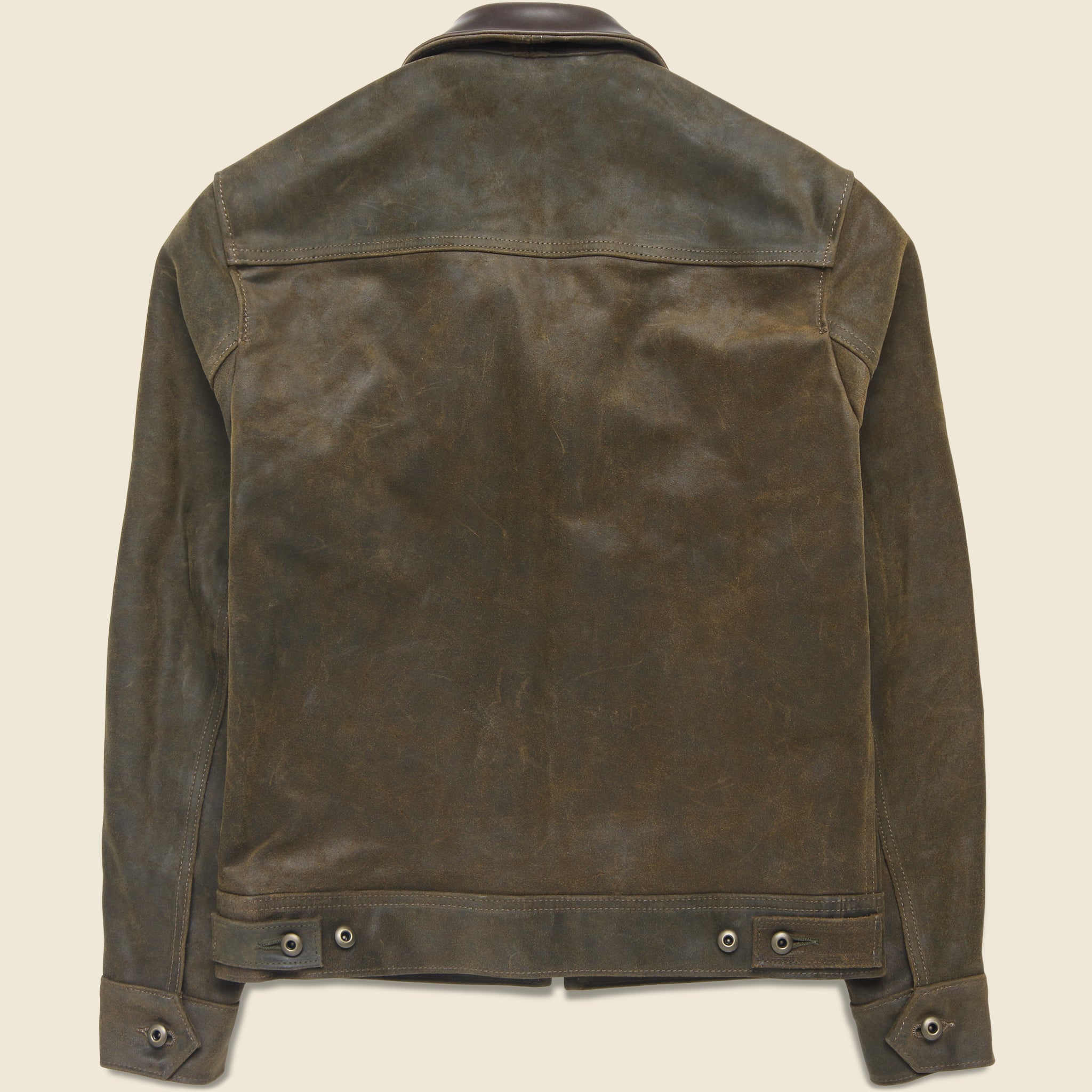 
                          Texas Steerhide Roughout Suede Mechanic Jacket - Olive
                        