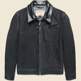 Texas Steerhide Roughout Suede Mechanic Jacket - Black - Schott - STAG Provisions - Outerwear - Coat / Jacket