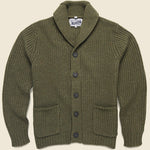 Donegal Cardigan - Olive - Schott - STAG Provisions - Tops - Sweater