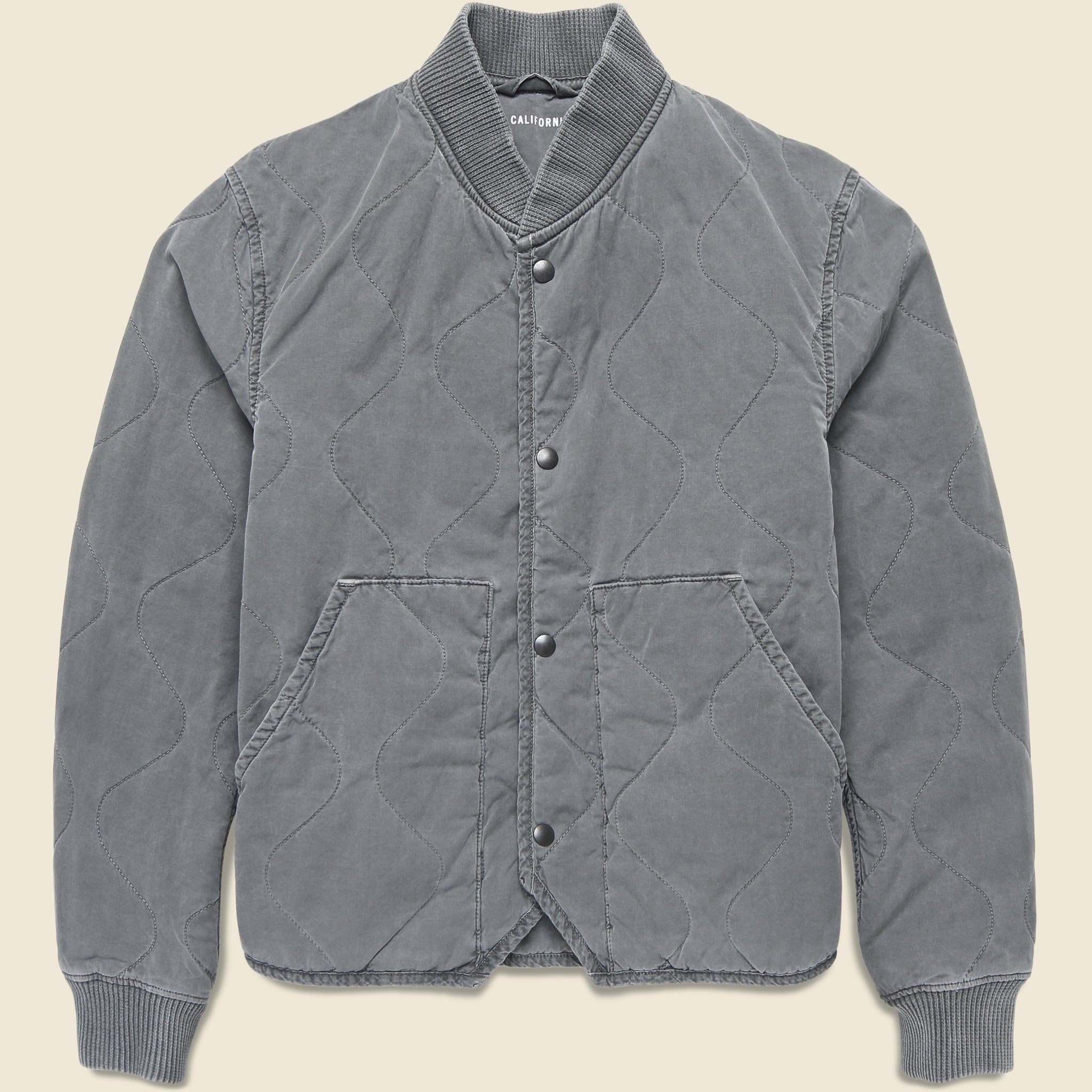 Quilted Bomber Jacket - Black