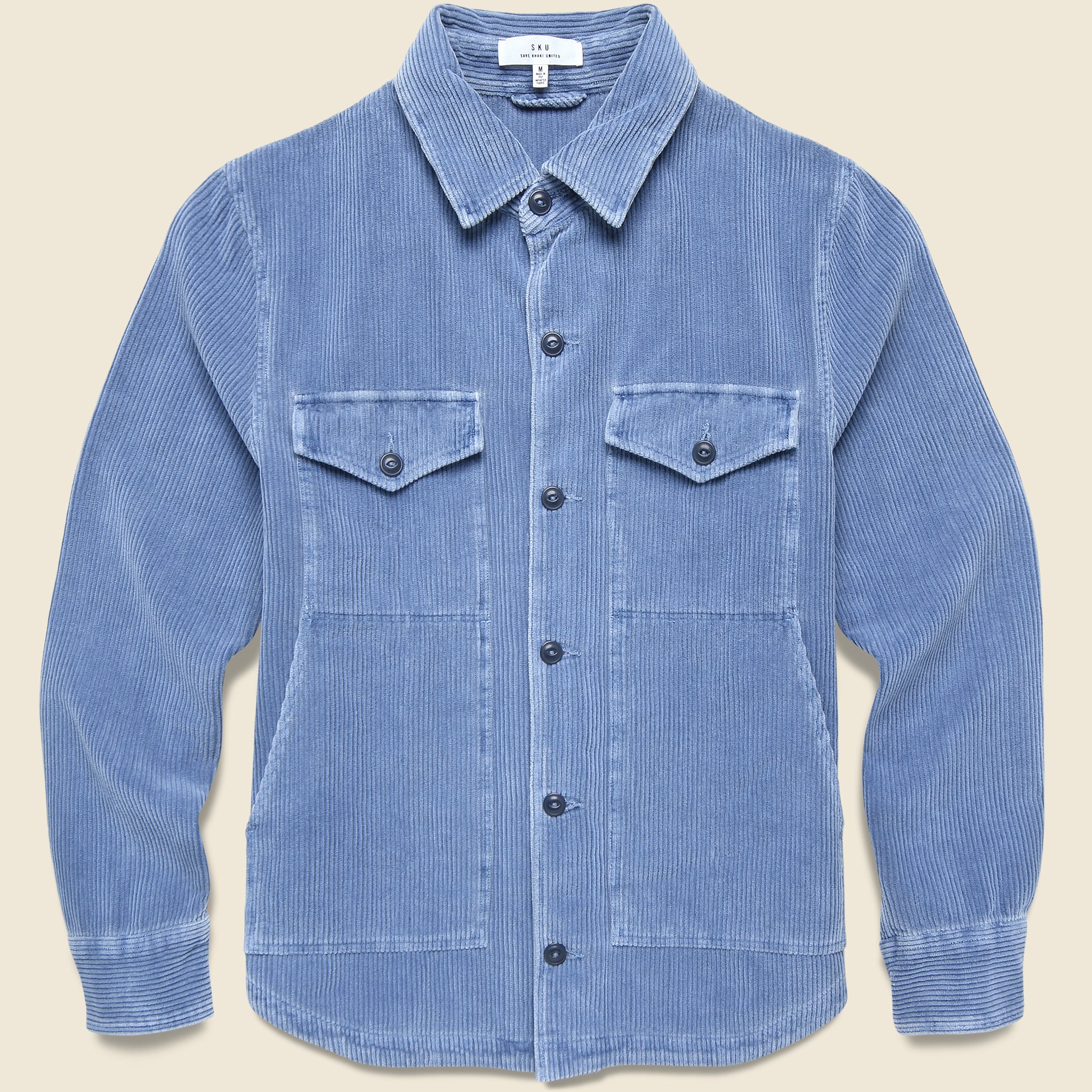 Wide Wale Shirt Jacket - Union Blue