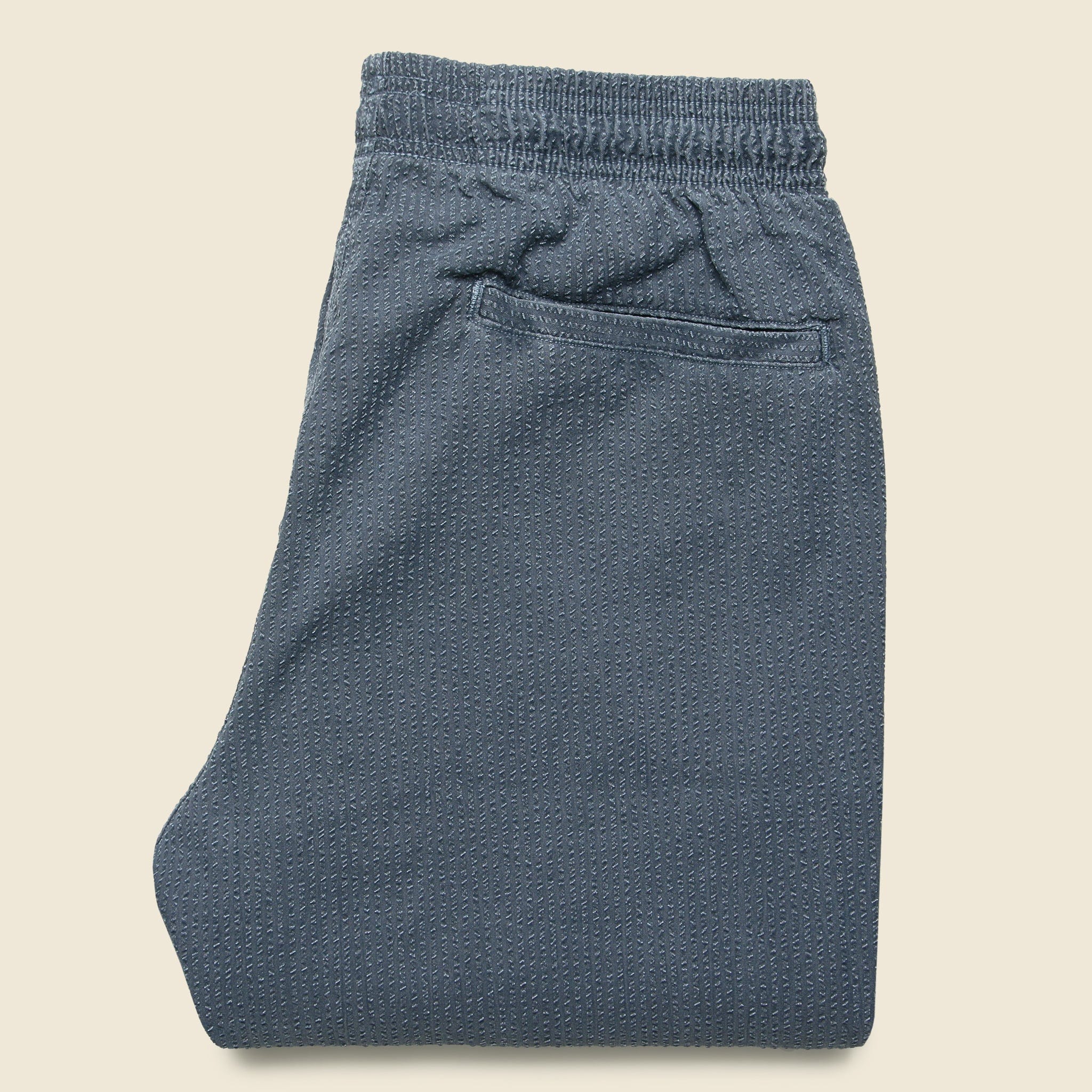 
                          Seersucker Easy Chino - Navy - Save Khaki - STAG Provisions - Pants - Lounge
                        