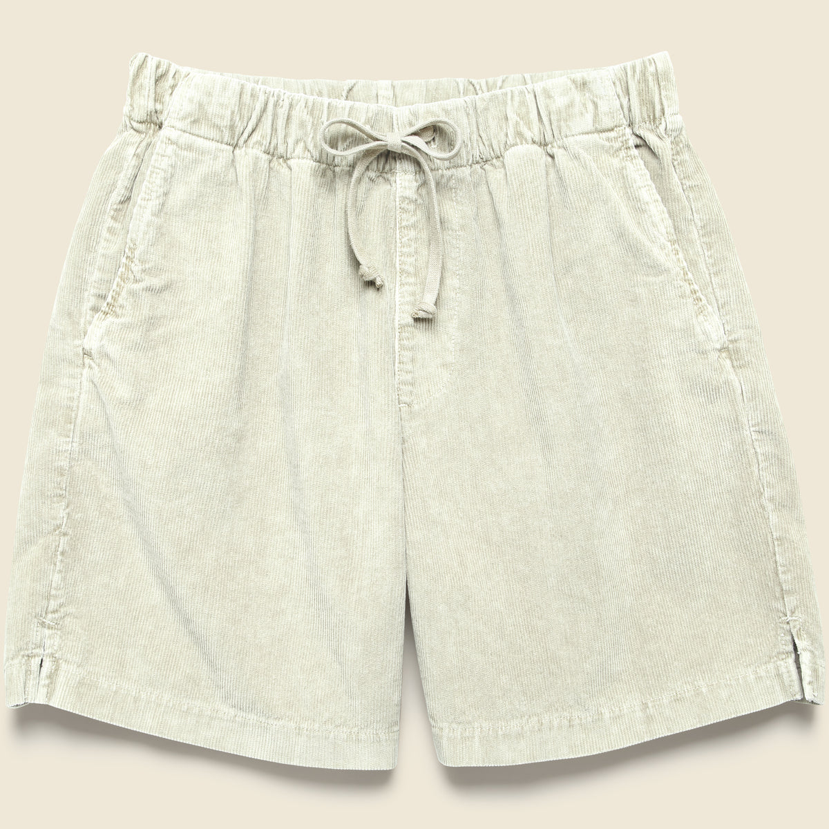 Corduroy Easy Short in Salt featuring soft corduroy fabric and a relaxed everyday fit.