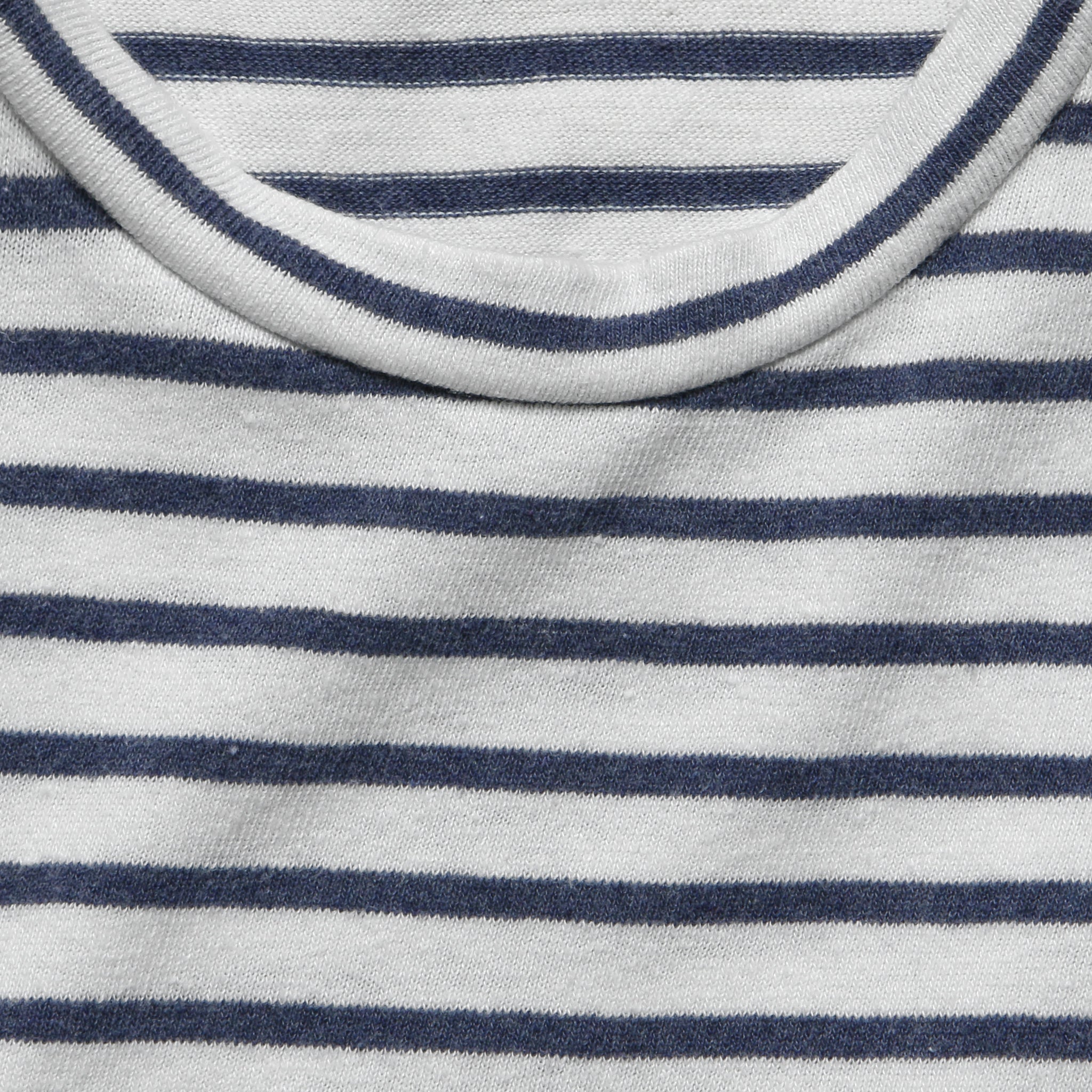 
                          Hemp Stripe Crew Tee - White/Marine - Save Khaki - STAG Provisions - Tops - S/S Tee
                        