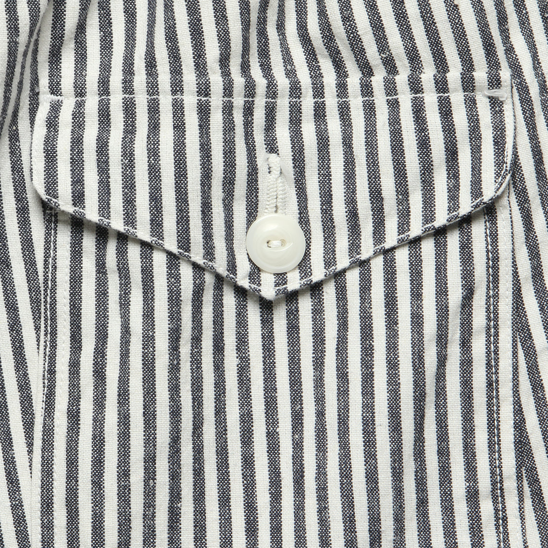 Hemp Stripe Easy Short - Natural/Blue - Save Khaki - STAG Provisions - Shorts - Lounge