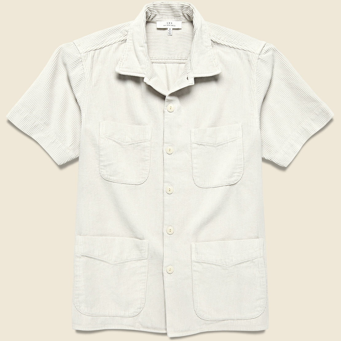 Save Khaki Corduroy Work Shirt - Ash