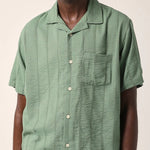 Striped Seersucker Shirt - Green - Corridor - STAG Provisions - Tops - S/S Woven - Seersucker