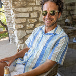 Punta Camp Shirt - Blue - Portuguese Flannel - STAG Provisions - Tops - S/S Woven - Stripe