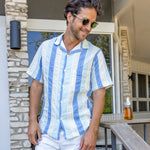 Punta Camp Shirt - Blue - Portuguese Flannel - STAG Provisions - Tops - S/S Woven - Stripe
