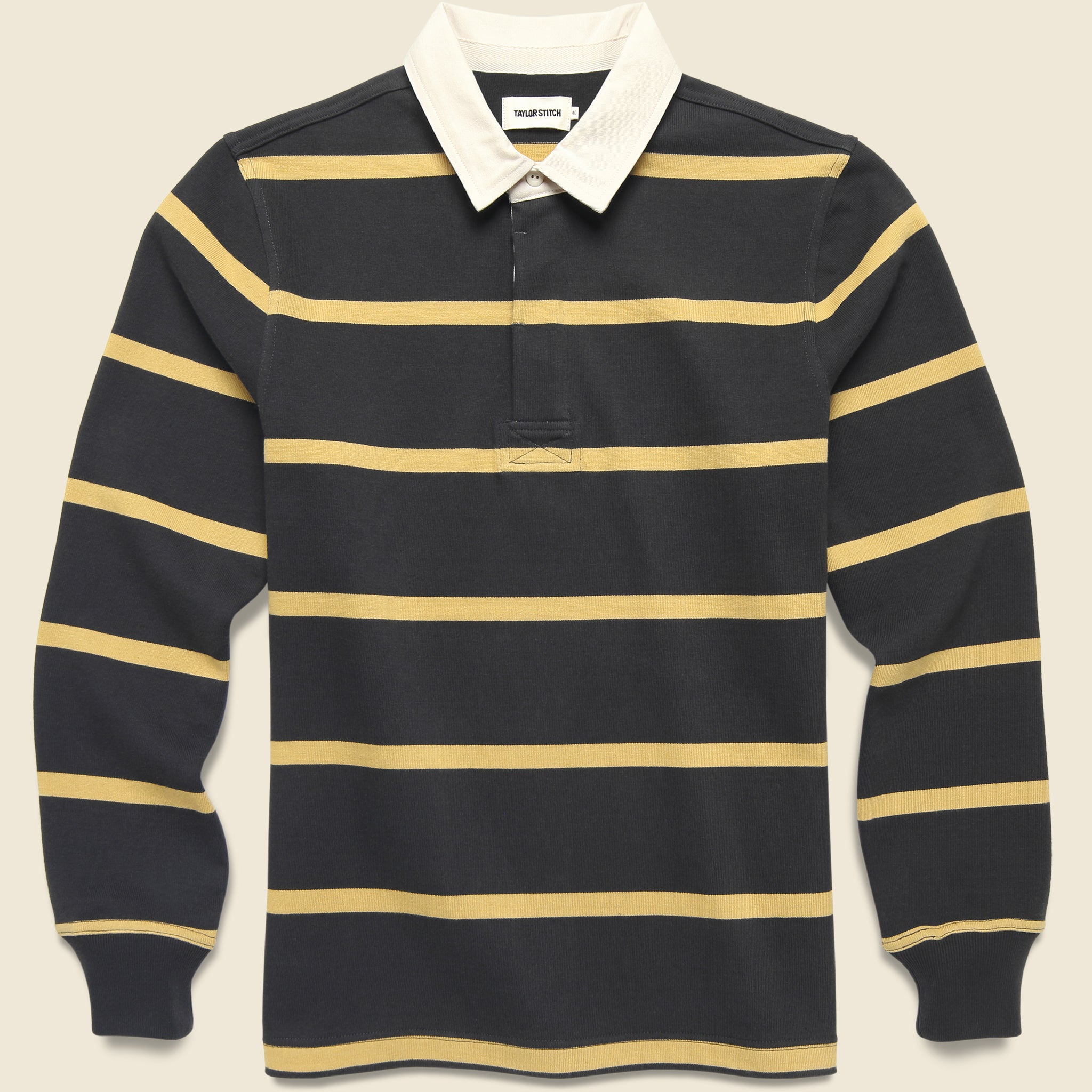 Rugby Shirt - Faded Black Stripe