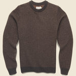 Eddy Herringbone Crew Sweater - Coffee - Taylor Stitch - STAG Provisions - Tops - Sweater