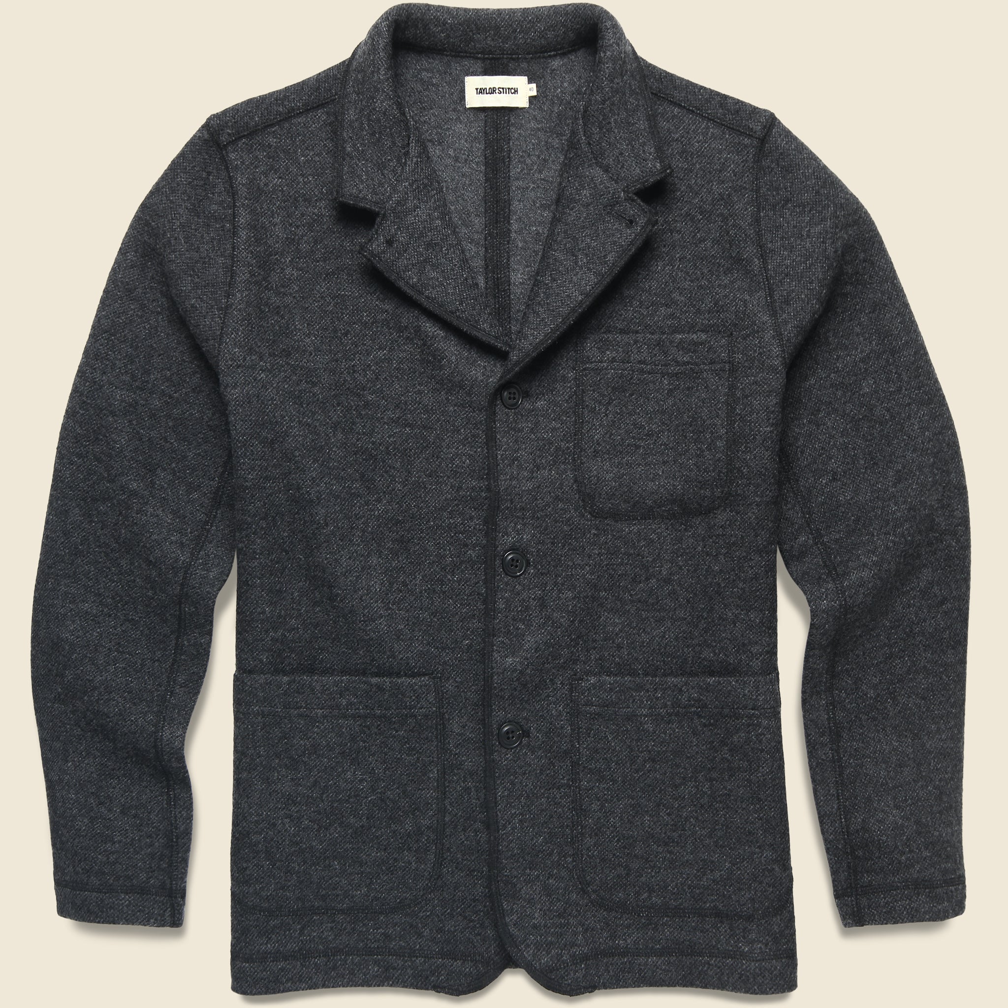 Evans Blazer - Charcoal Birdseye