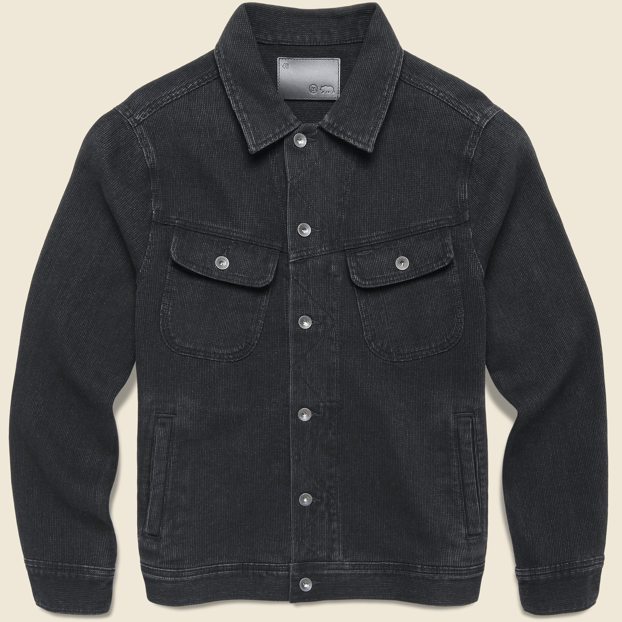 Long Haul Jacket - Black Indigo Waffle