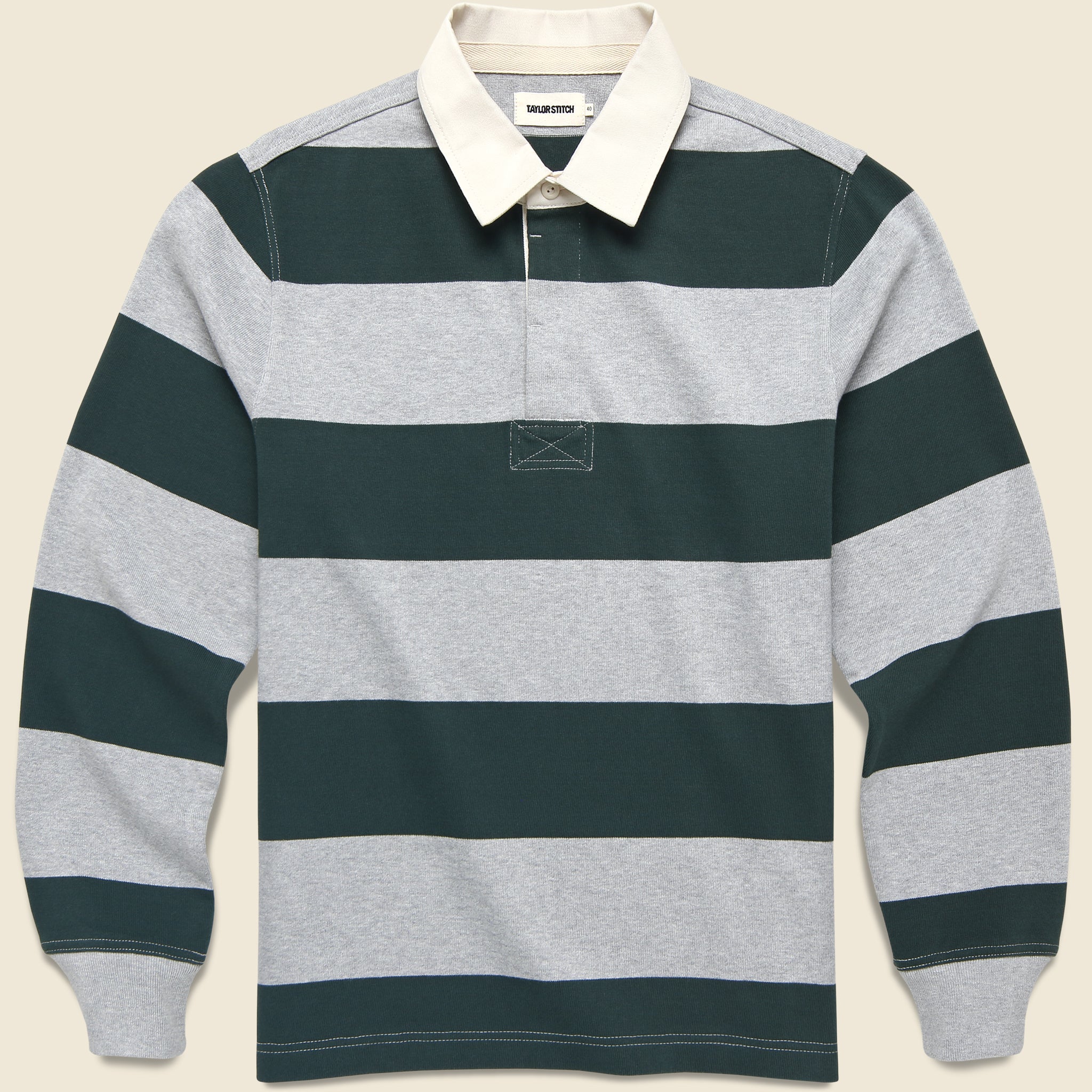 Rugby Shirt - Dark Forest Stripe - Taylor Stitch - STAG Provisions - Tops - L/S Knit