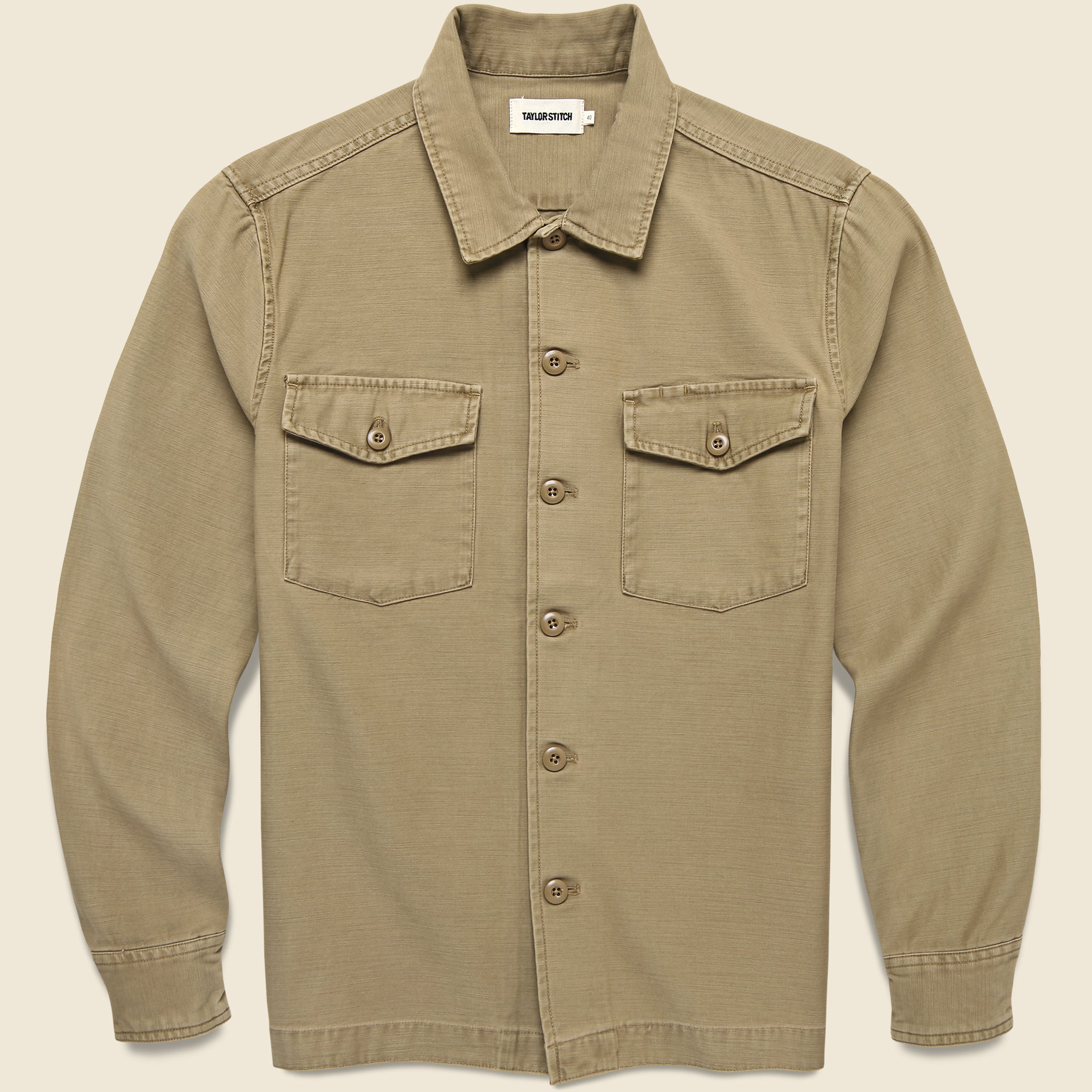 Surplus Shirt - Khaki Sateen