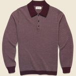 Newton Sweater Polo - Burgundy Birdseye - Taylor Stitch - STAG Provisions - Tops - Sweater