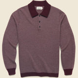 Newton Sweater Polo - Burgundy Birdseye - Taylor Stitch - STAG Provisions - Tops - Sweater