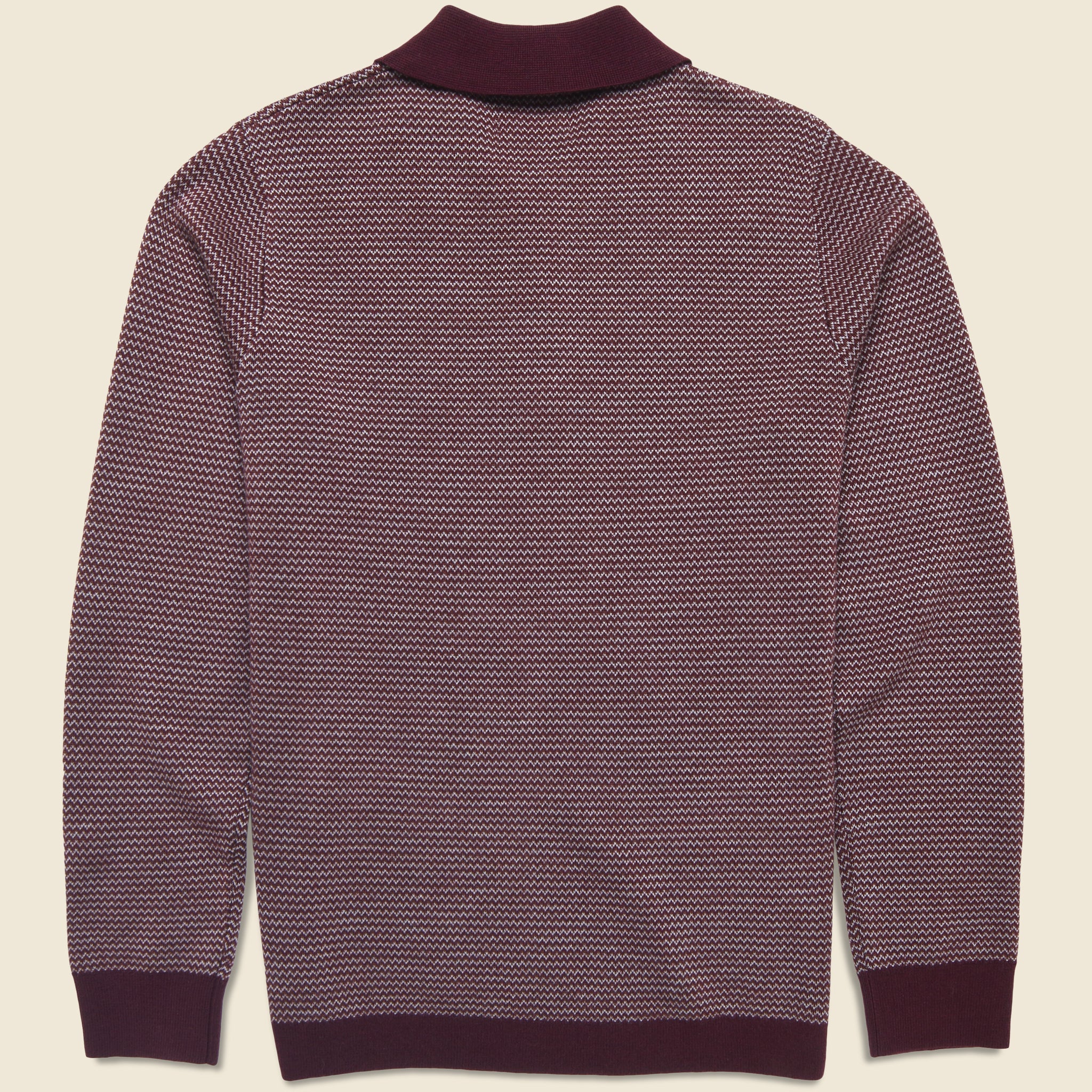 
                          Newton Sweater Polo - Burgundy Birdseye - Taylor Stitch - STAG Provisions - Tops - Sweater
                        