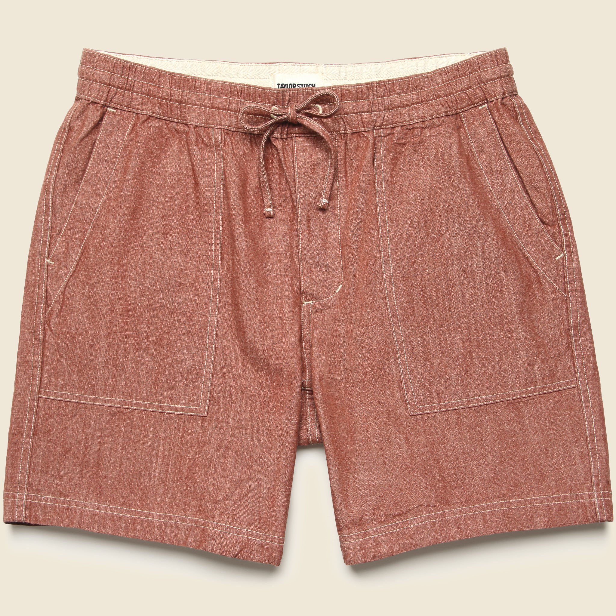 7" Breakwater Short - Brick Chambray - Taylor Stitch - STAG Provisions - Shorts - Lounge