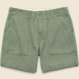 7" Surplus Shorts - Olive Sateen - Taylor Stitch - STAG Provisions - Shorts - Solid