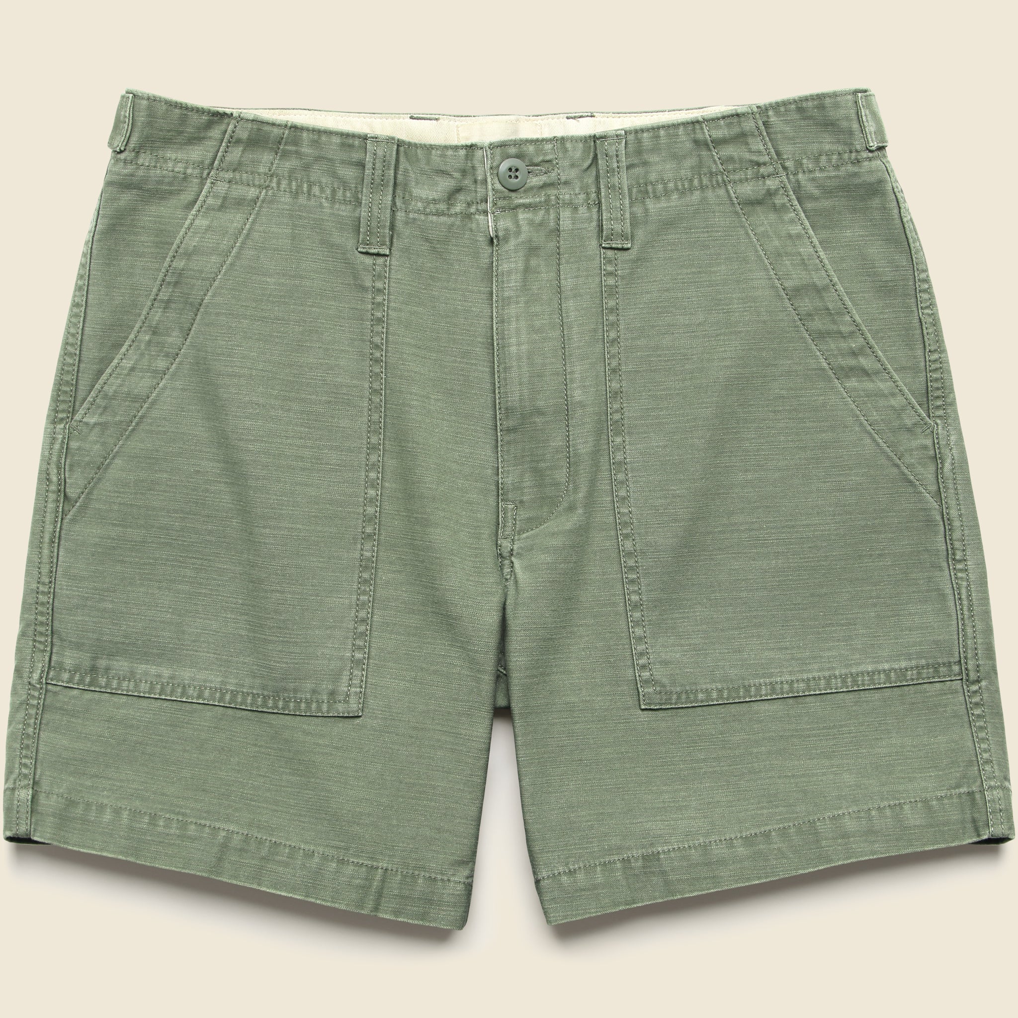 7" Surplus Shorts - Olive Sateen - Taylor Stitch - STAG Provisions - Shorts - Solid