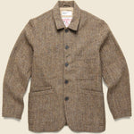 Harris Tweed Bakers Jacket - Brown Herringbone - Universal Works - STAG Provisions - Outerwear - Coat / Jacket