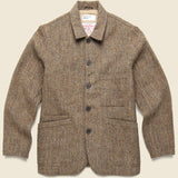 Harris Tweed Bakers Jacket - Brown Herringbone - Universal Works - STAG Provisions - Outerwear - Coat / Jacket