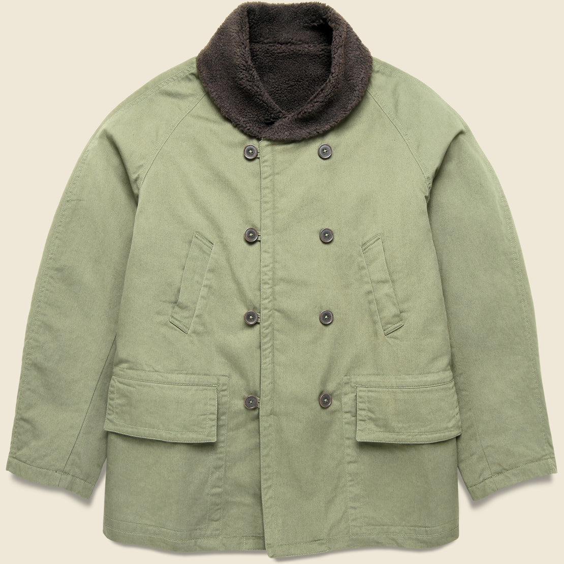 Reversible Mackinaw Jacket - Light Olive - Universal Works - STAG Provisions - Outerwear - Coat / Jacket