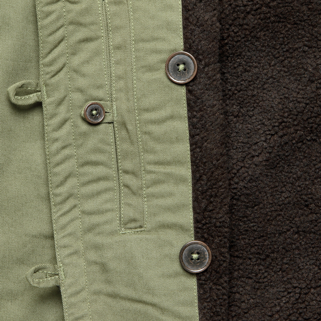 Reversible Mackinaw Jacket - Light Olive - Universal Works - STAG Provisions - Outerwear - Coat / Jacket