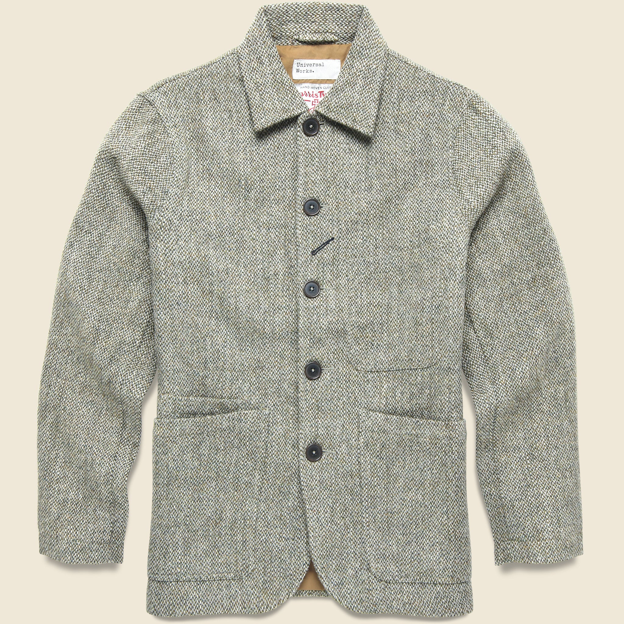 Harris Tweed Bakers Jacket - Olive