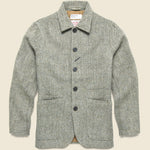 Harris Tweed Bakers Jacket - Olive - Universal Works - STAG Provisions - Outerwear - Coat / Jacket