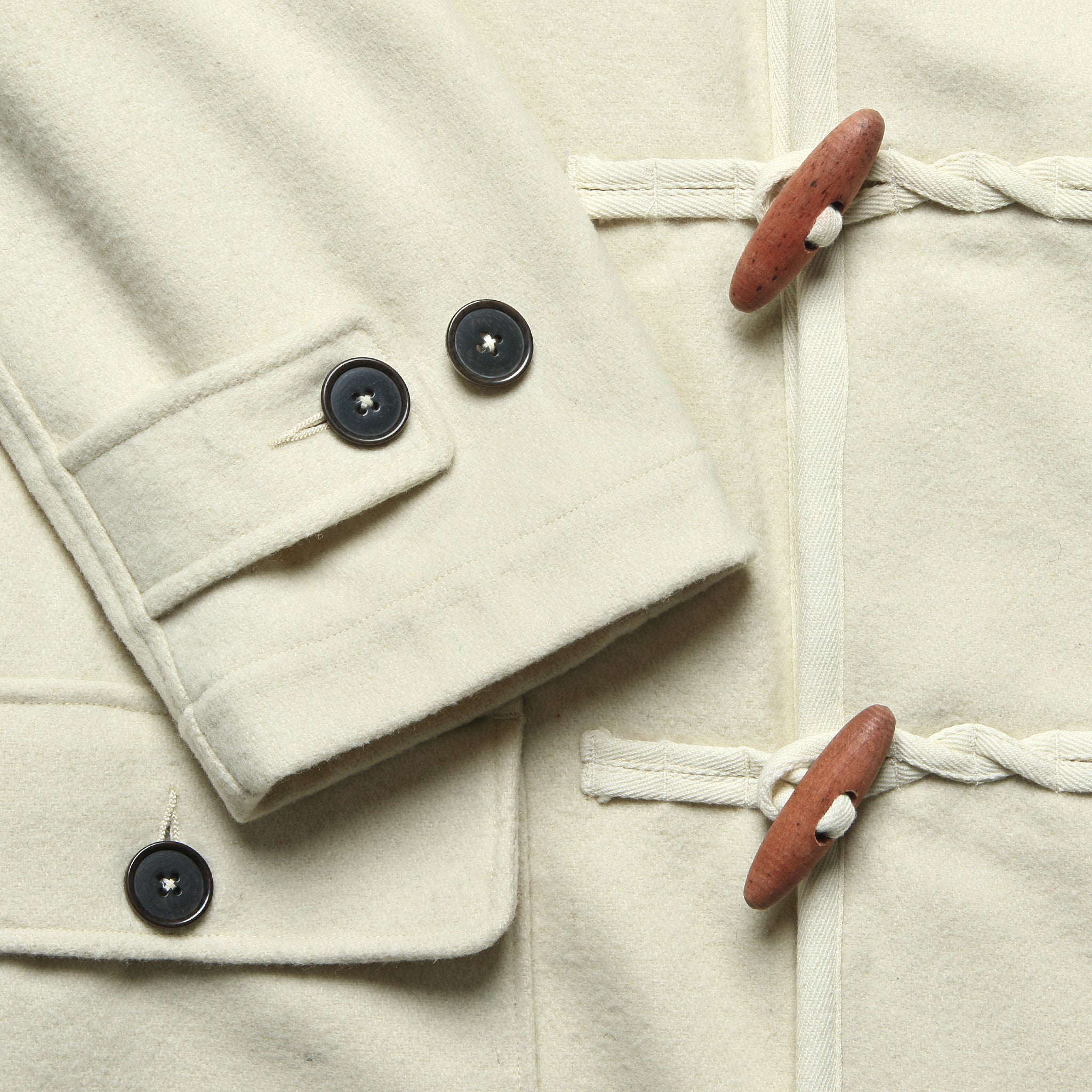 
                          Military Duffle Coat - Mowbray Marl Ecru - Universal Works - STAG Provisions - Outerwear - Coat / Jacket
                        