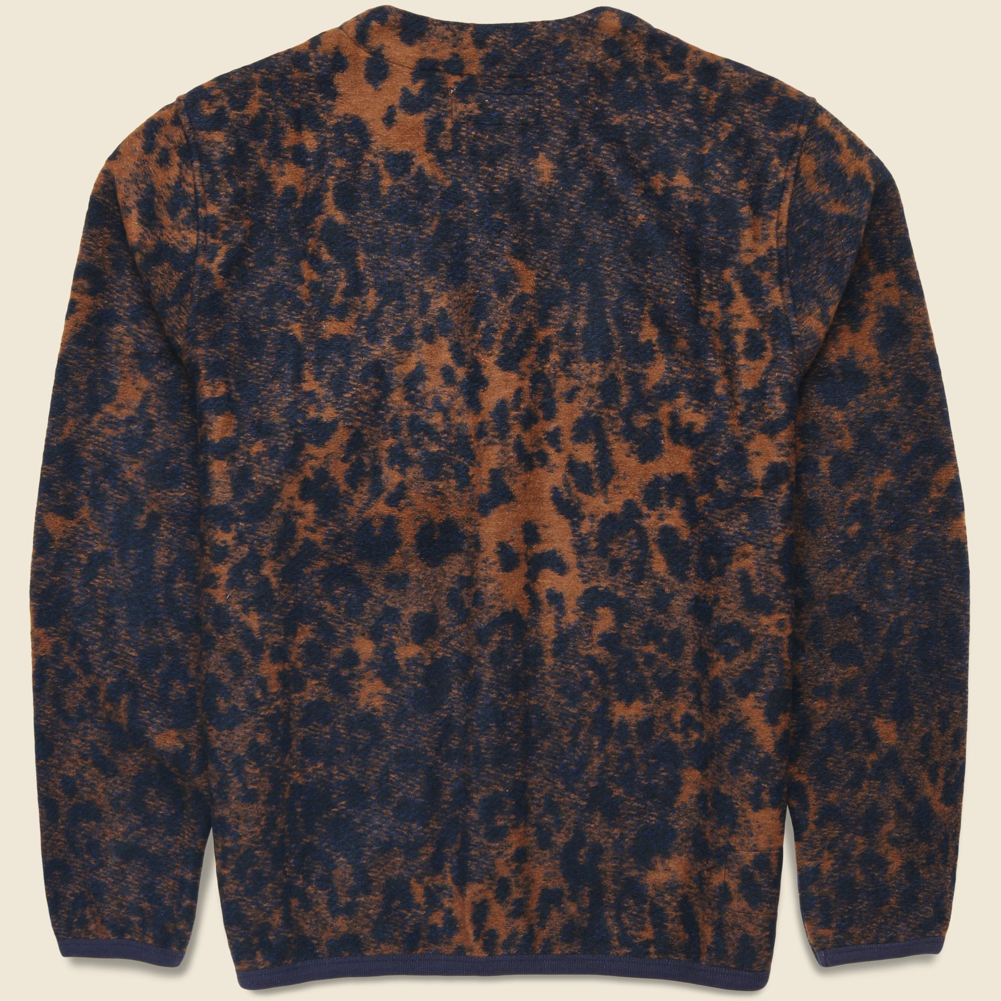 
                          Wool Fleece Cardigan - Night Leopard
                        