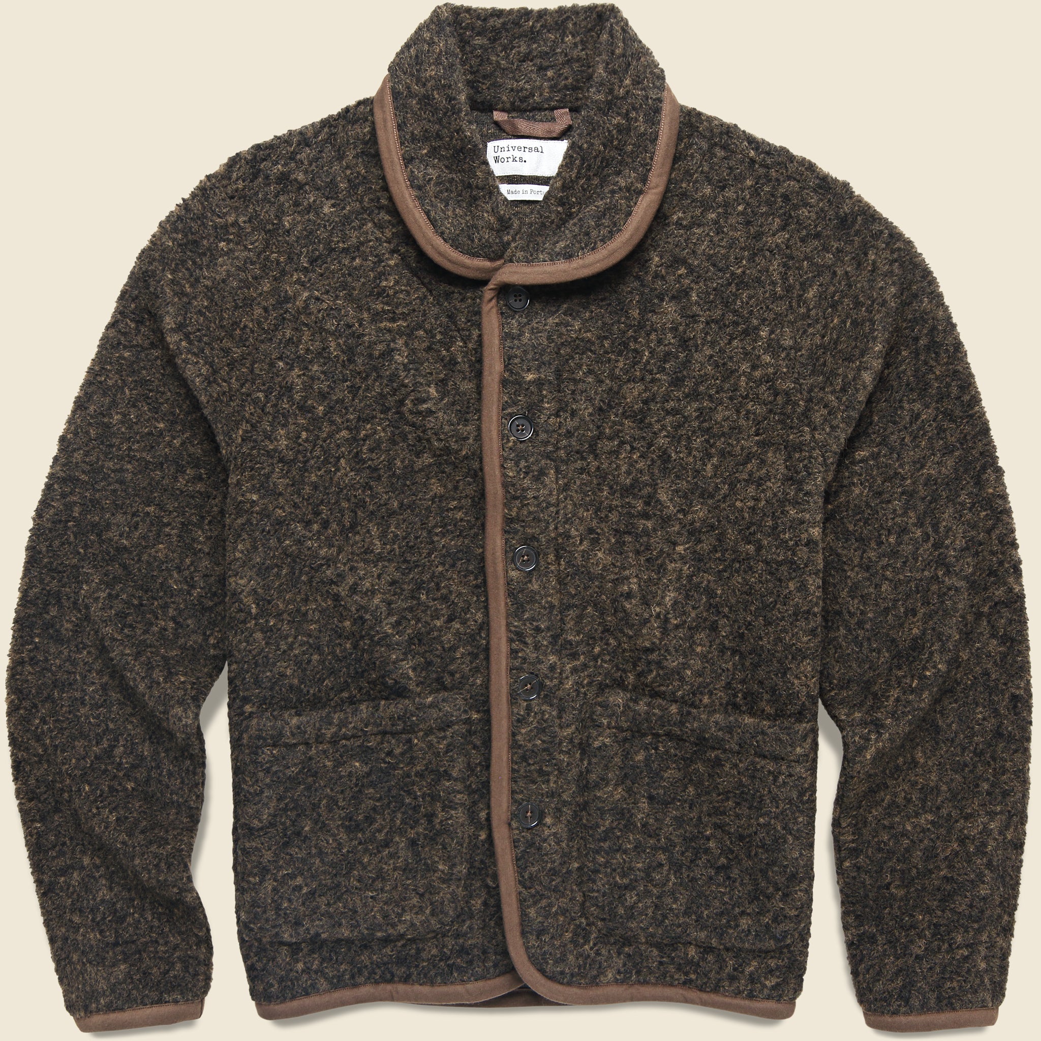 Bouclet Fleece Lancaster Jacket - Brown