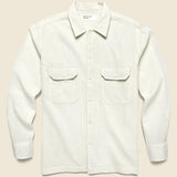 Seersucker Utility Shirt - White - Universal Works - STAG Provisions - Tops - L/S Woven - Seersucker