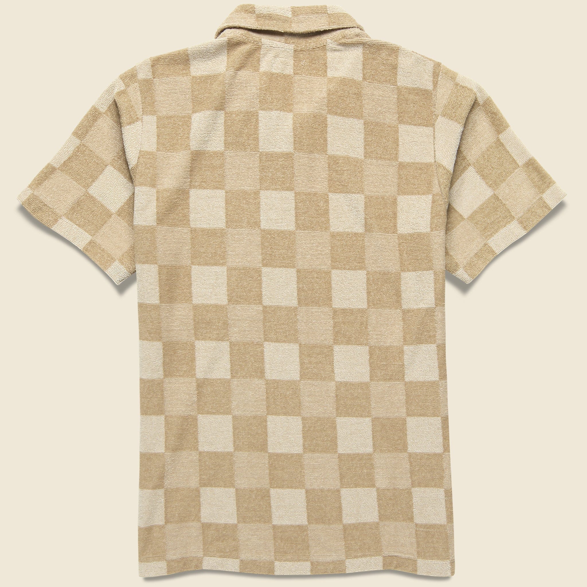 
                          Terry Checkerboard Vacation Polo - Sand - Universal Works - STAG Provisions - Tops - S/S Knit
                        