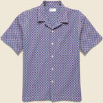 Tile Road Shirt - Navy/Pink/White - Universal Works - STAG Provisions - Tops - S/S Woven - Other Pattern