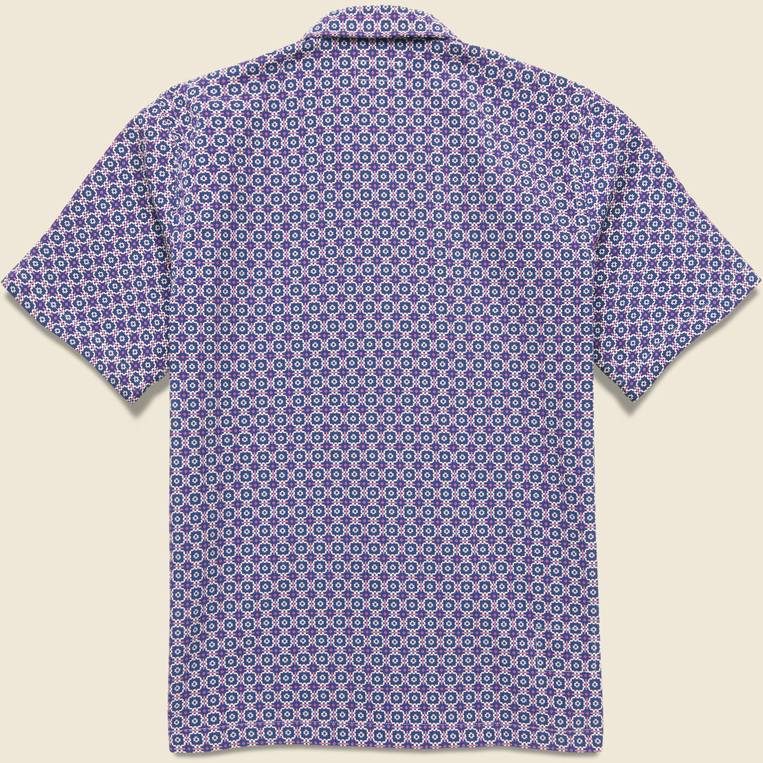 Tile Road Shirt - Navy/Pink/White - Universal Works - STAG Provisions - Tops - S/S Woven - Other Pattern