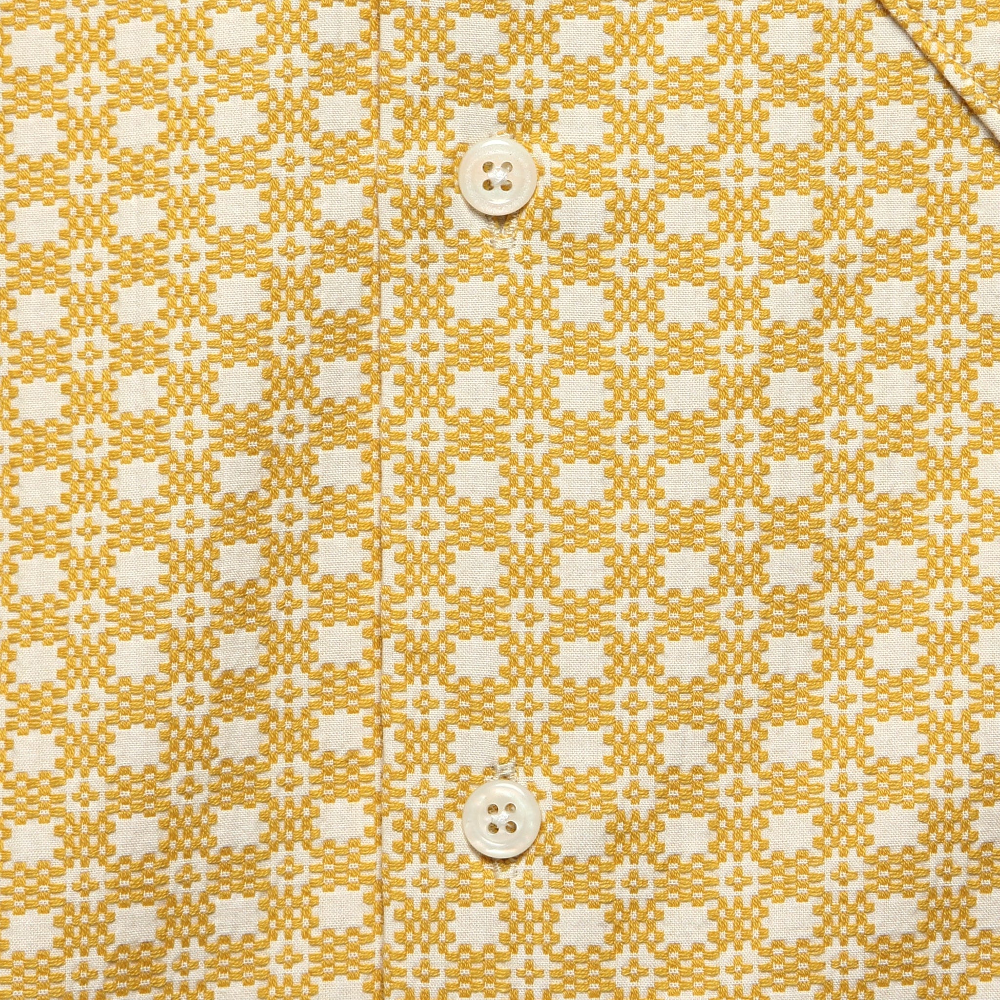 
                          Tile Road Shirt - Yellow/White - Universal Works - STAG Provisions - Tops - S/S Woven - Other Pattern
                        