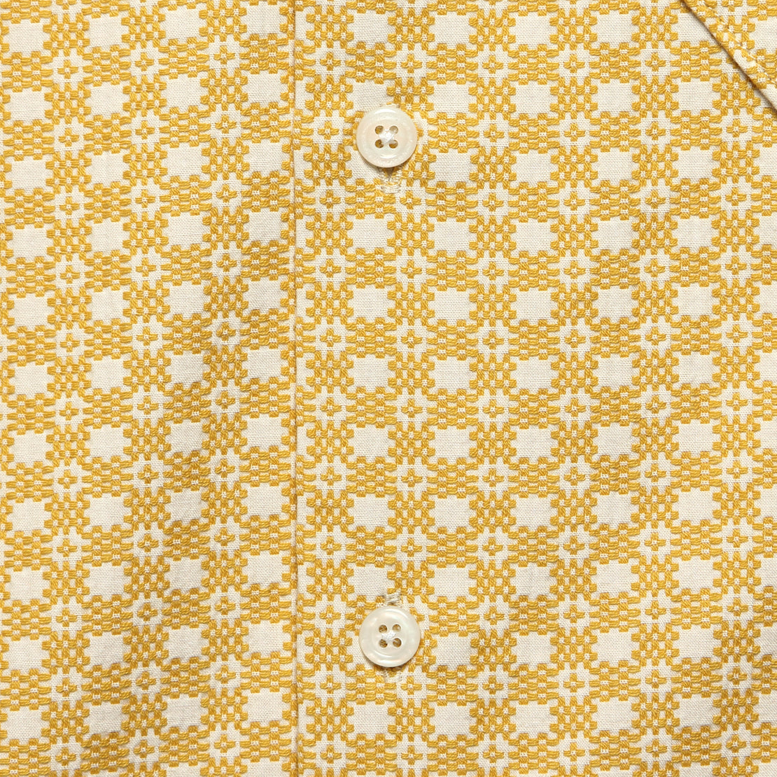 Tile Road Shirt - Yellow/White - Universal Works - STAG Provisions - Tops - S/S Woven - Other Pattern