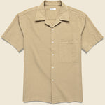 Onda Seersucker Camp Shirt - Summer Oak - Universal Works - STAG Provisions - Tops - S/S Woven - Seersucker