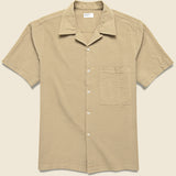 Onda Seersucker Camp Shirt - Summer Oak - Universal Works - STAG Provisions - Tops - S/S Woven - Seersucker