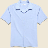 Onda Seersucker Camp Shirt - Pale Blue - Universal Works - STAG Provisions - Tops - S/S Woven - Seersucker