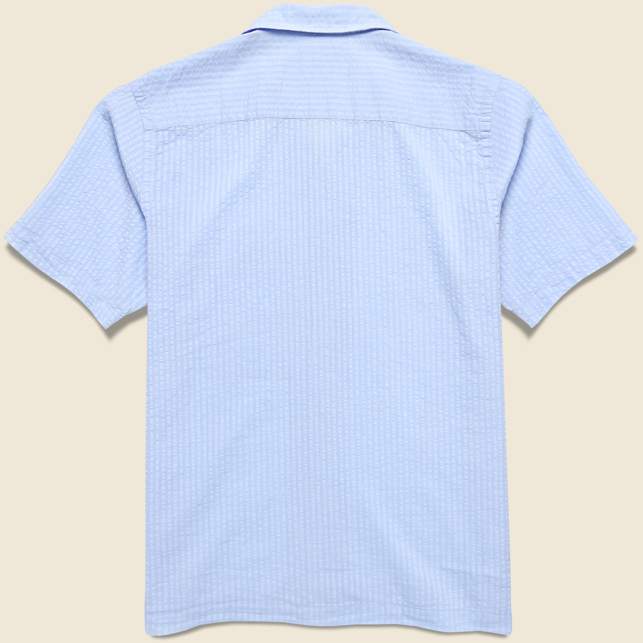 
                          Onda Seersucker Camp Shirt - Pale Blue - Universal Works - STAG Provisions - Tops - S/S Woven - Seersucker
                        