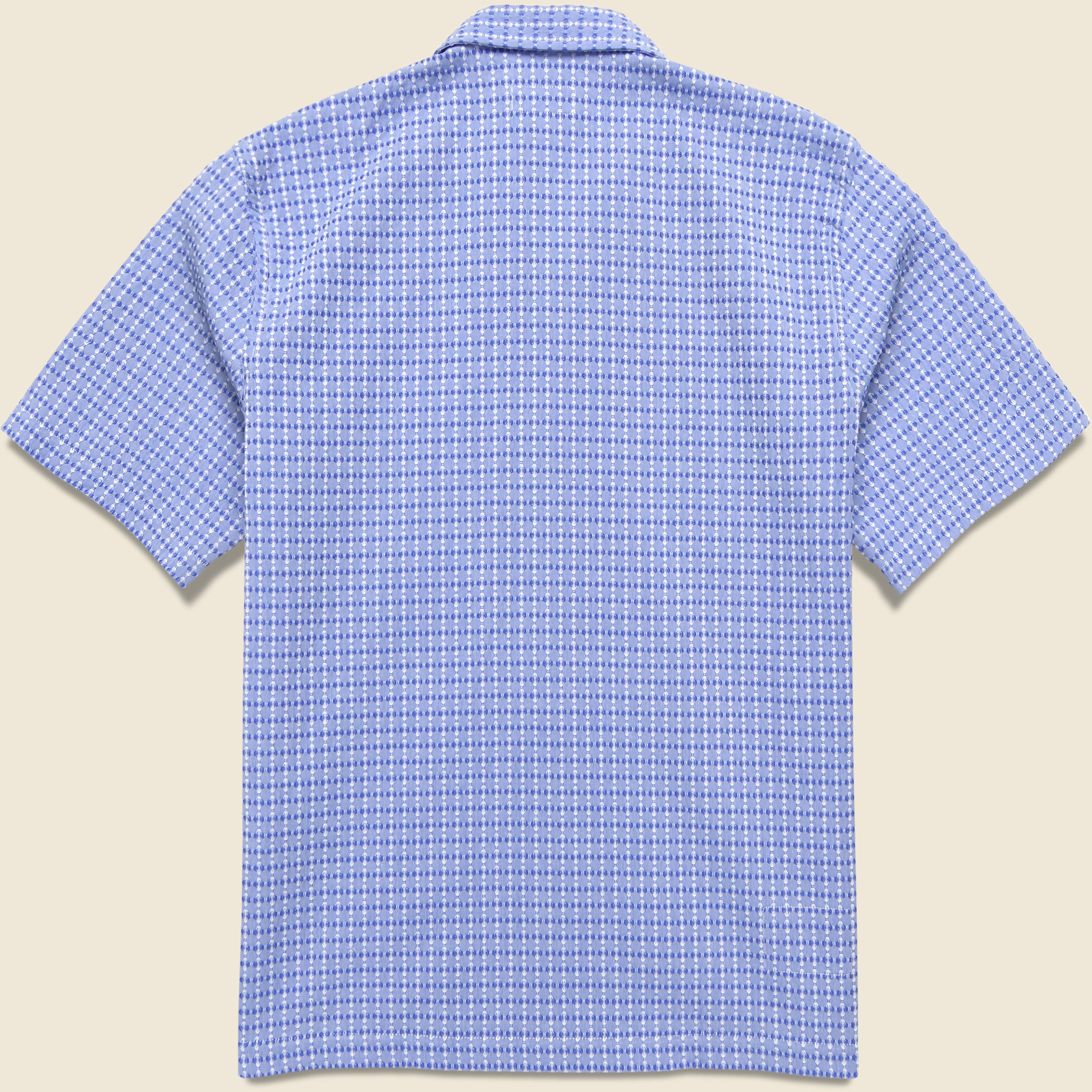 
                          Delos Cotton Camp Shirt - Blue - Universal Works - STAG Provisions - Tops - S/S Woven - Solid
                        