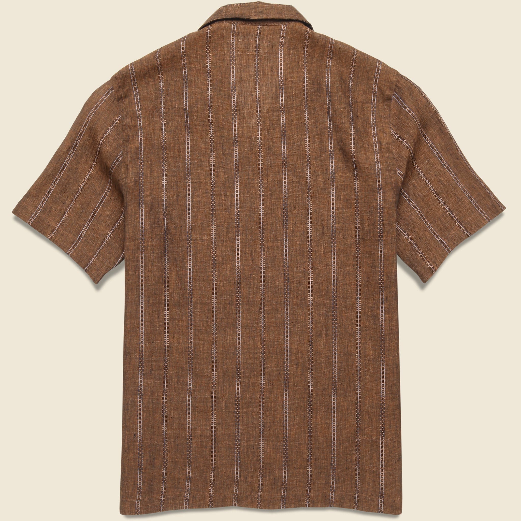 
                          Stripe Linen Road Shirt - Brown - Universal Works - STAG Provisions - Tops - S/S Woven - Stripe
                        