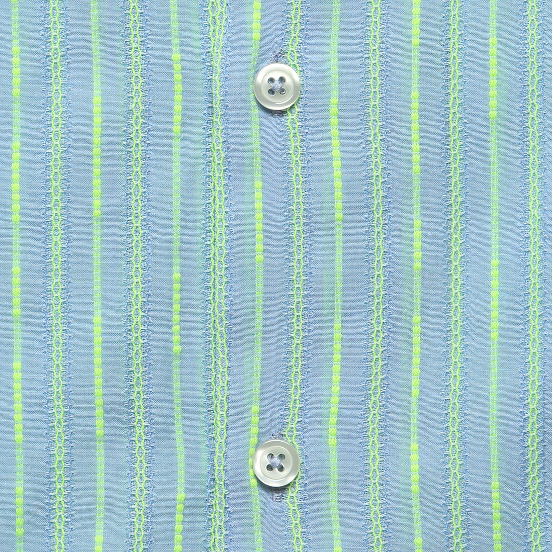 Fluo Road Shirt - Sky - Universal Works - STAG Provisions - Tops - S/S Woven - Stripe
