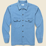 Herringbone Utility Shirt - Washed Indigo - Universal Works - STAG Provisions - Outerwear - Shirt Jacket